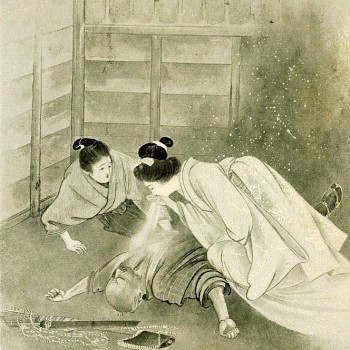 Yuki-onna, de la obra de Lafcadio Hearn "Kwaidan- Stories and Studies of Strange Things" (1911) ilustrado por Keichu Takenouchi.